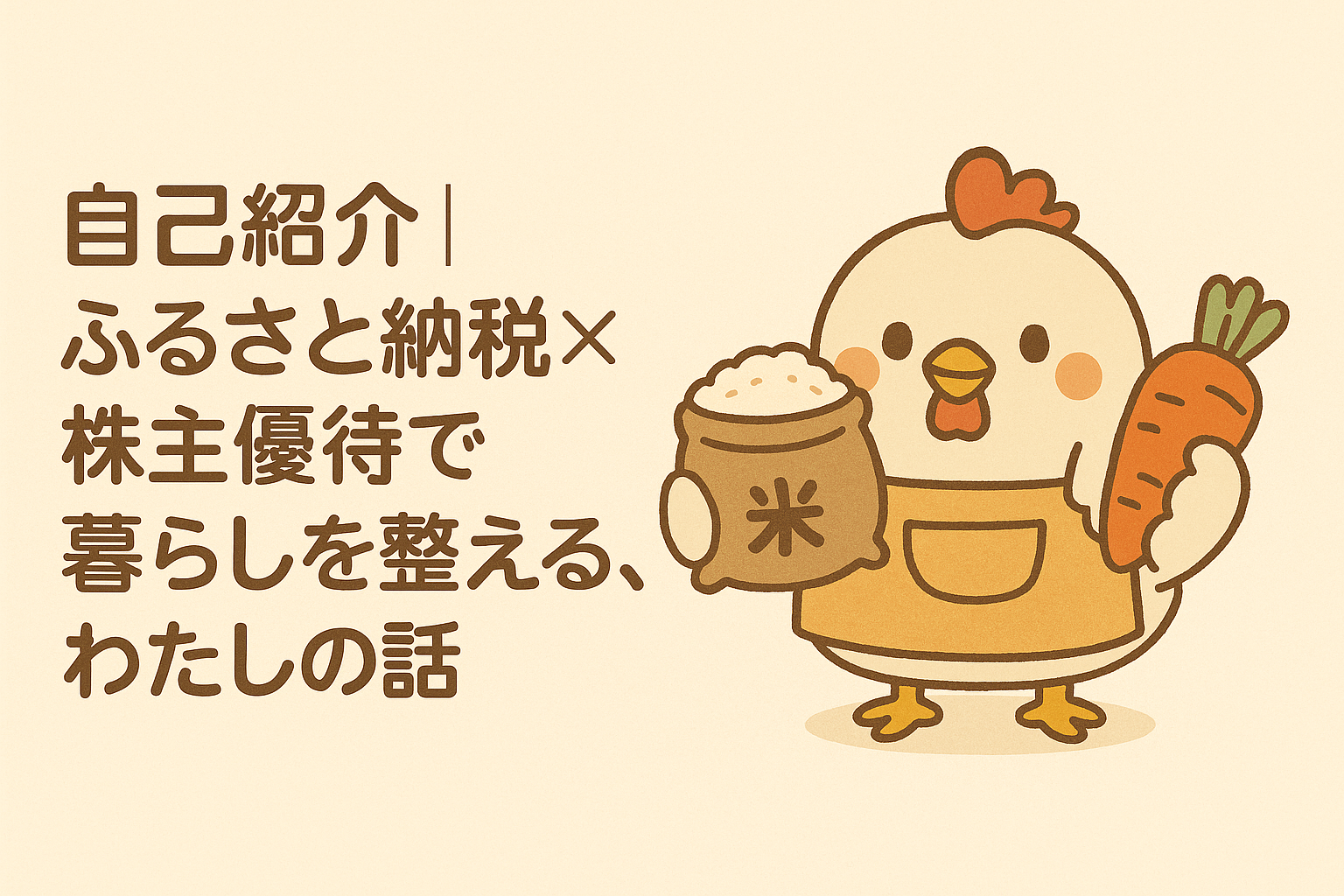 自己紹介｜ふるさと納税×株主優待で暮らしを整える、わたしの話
