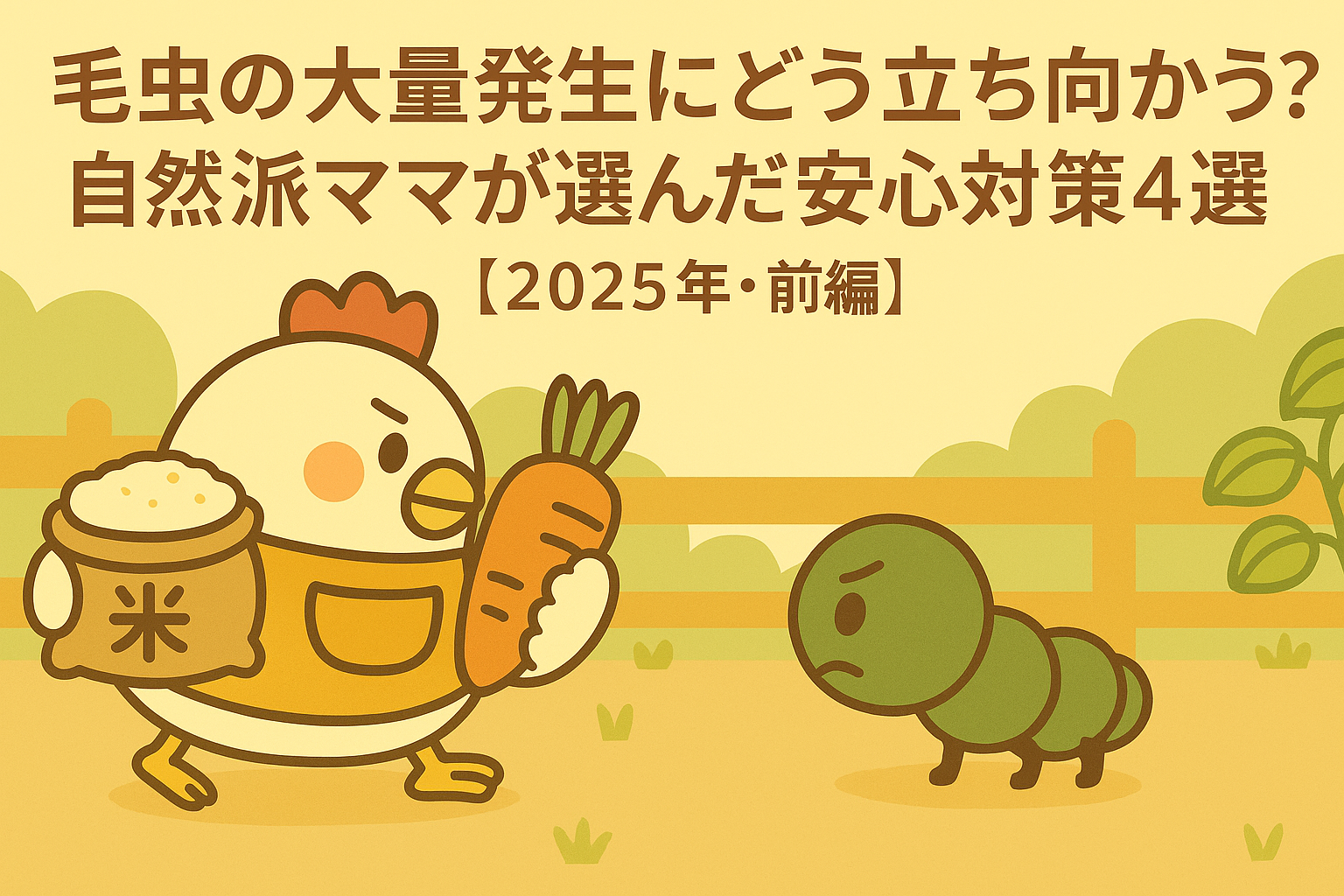 毛虫の大量発生にどう立ち向かう？自然派ママが選んだ安心対策4選【2025年・前編】